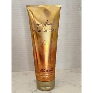 Bath & Body Works Gingham Heart of Gold Body Cream 8 oz Discontinued Retired